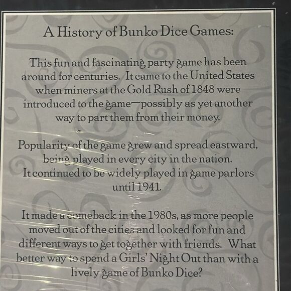 Rare! Girls' Night Out Bunko Dice Game - Picture 3 of 5